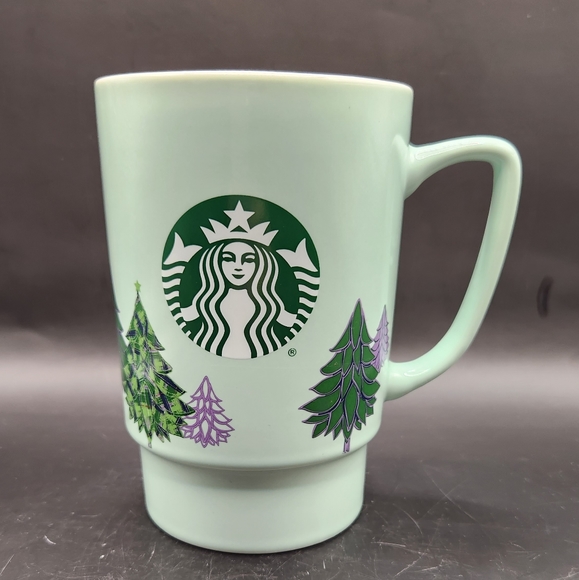 Starbucks Other - 2020 Starbucks Holiday Christmas Coffee Mug with Green & Purple Trees 20 oz.